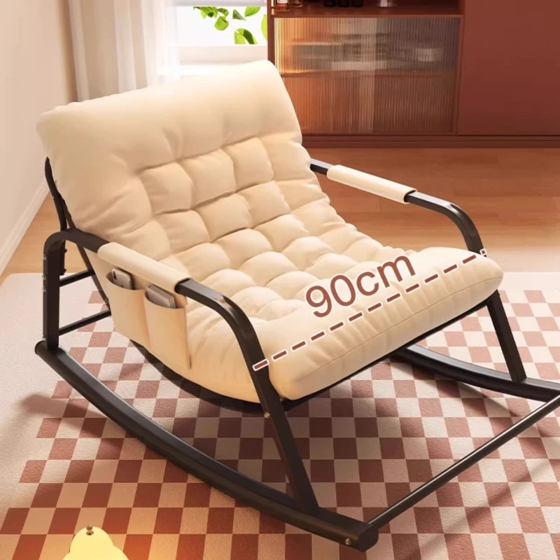 كرسي استرخاء هزاز خشبي مريح