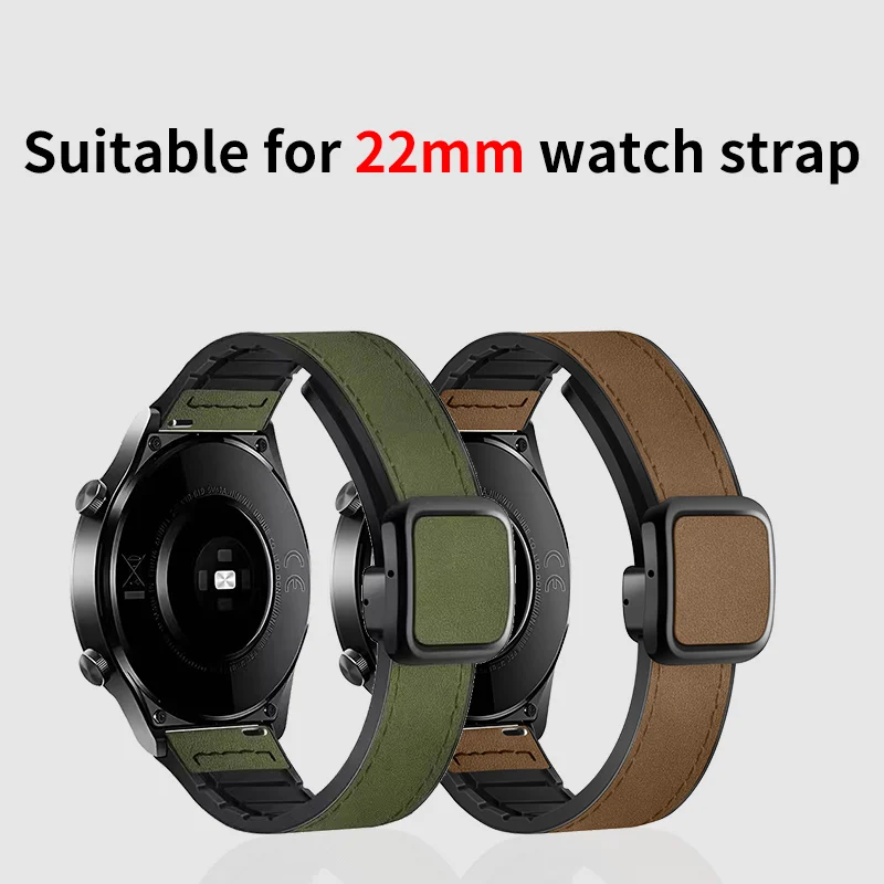 Correa magnética de cuero para Samsung Galaxy Watch, pulsera