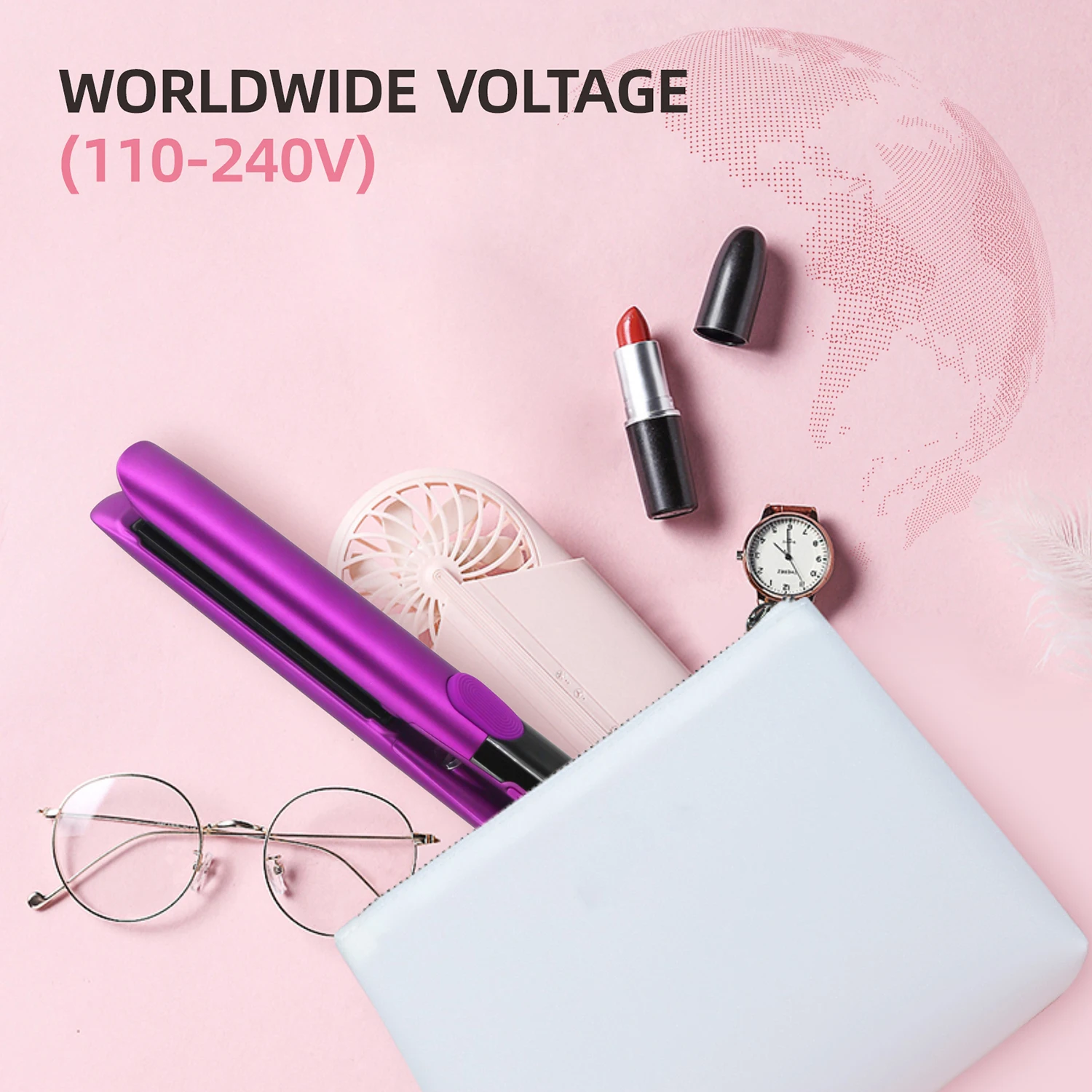 Hair Straightener Curler Plasma Keratin Treatment 500°F Hair Flat Irons For Frizzy Hair Styling Tool 110-240V Dual Voltage 6