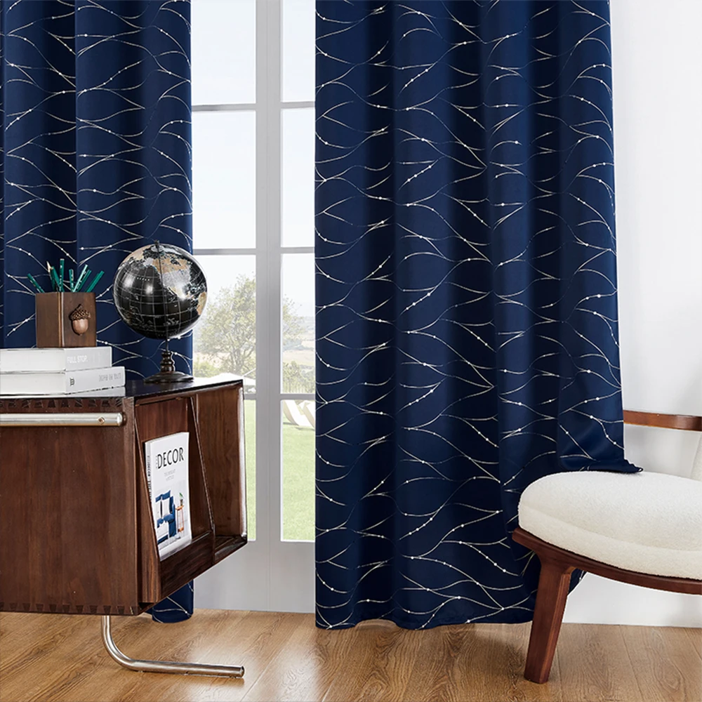 Solid Color Thermal Insulated Blackout Curtains - Simple Modern Drapes 2