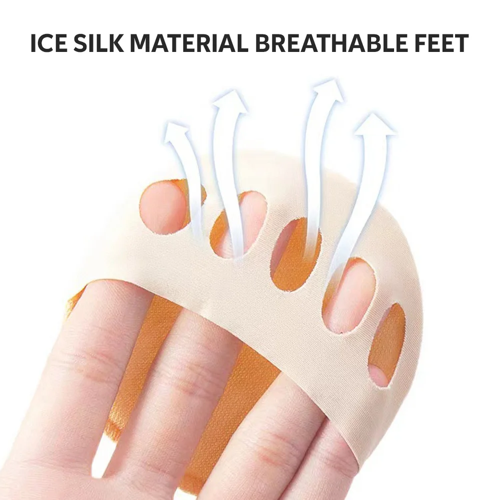 여성용 하이힐 앞발 패드 2개, 다섯 발가락 반깔창, 충격 흡수 발 통증 관리 발가락 패드 삽입물