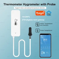 Tuya WiFi/ ZigbeeTemperature Humidity Sensor with External Probe for Smart Life App Alexa Google Assistant for Freezer Fish Tank - Image 2