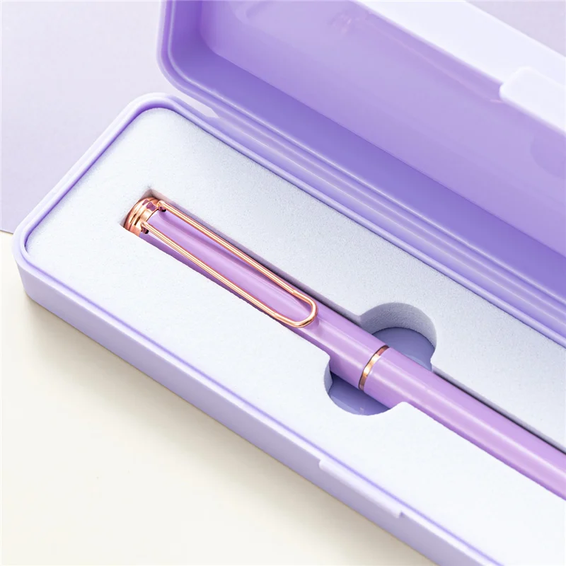 100 Teile/los Candy Farbe Stift Box Kreative Makaron PP Kunststoff Schreibwaren Box Student Geschenk Stift Verpackung Boxen – Detail 5