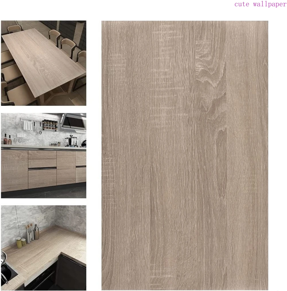 

80cm Wide Wood Wallpaper Self Adhesive Vinyl Classic Removable Contact Wall Sticker Paper For Countertop Wardrobe Renovation