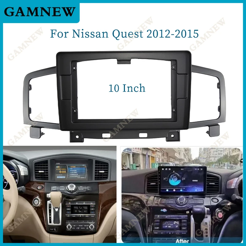 

10 Inch Car Frame Fascia Adapter Canbus Box Decode Android Radio Dash Fitting Panel Kitr For Nissan Quest Elgrand E52 2012-2015