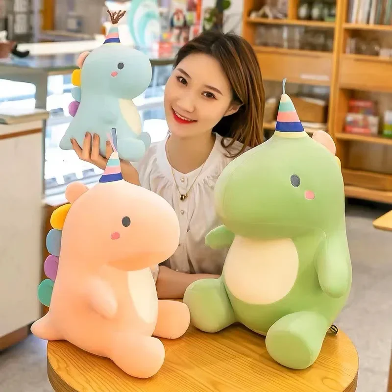 

30/40/50cm Candy Dinosaur Figure Soft Plush Fulling Doll Toys Dedroom Decoration Sleep Pillow Birthday Gifts for Friends or Kids