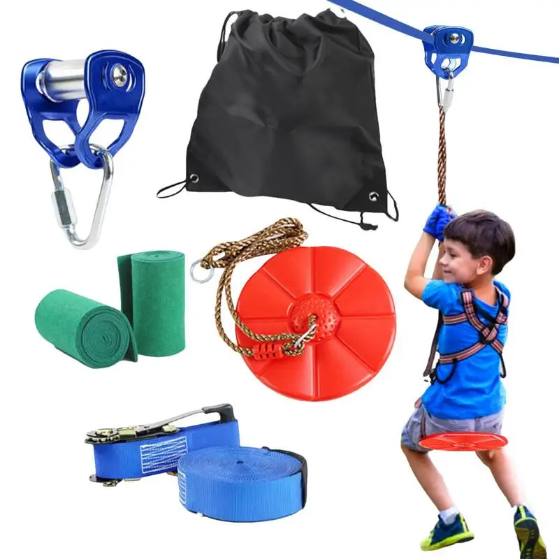 

Zipline Pulley Kit For Outdoor Swing Seat Kids Slider Line Kit Zip Lines Trolley Zipline Pulley Zipline Spring Brake Zip Lines