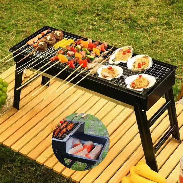 Stainless Steel Barbecue Accessories  Mini Pocket Bbq Grill Portable -  Portable - Aliexpress