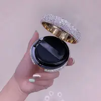 Sparkling Rhinestone Empty Air Cushion Puff Box Cosmetic Makeup Case Container with Powder Sponge Mirror for BB Cream Foundation 1
