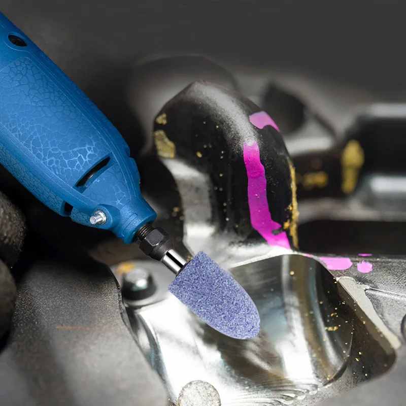 10 Stück 3 mm Schaft montierter Keramik-Schleifkopf, Polieren, Schleifscheibe, rotierende Elektrowerkzeuge – Detail 5