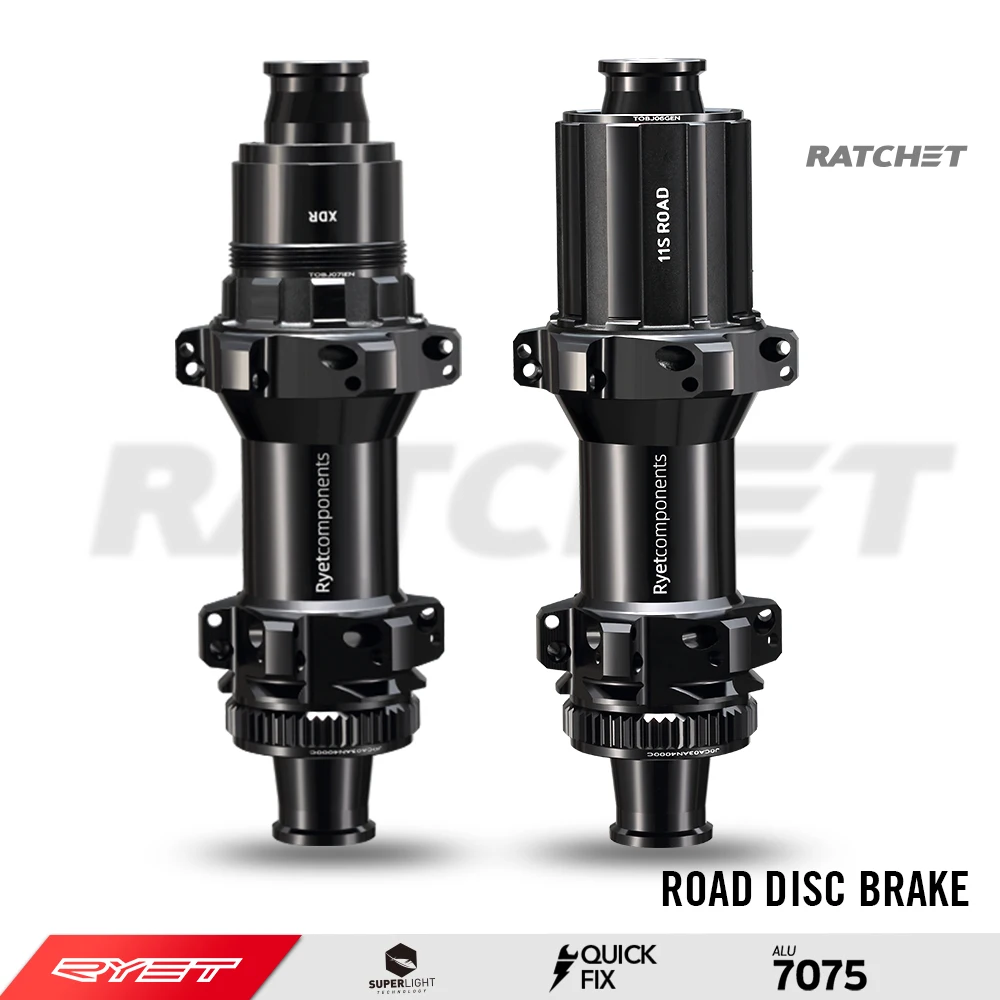 

RYET 2023 Road Bike Disc Brake 36T Star Ratchet Hub 12x142 Straightpull 24 Hole Freehub Maza Centrelock Gravel Bicycle Parts
