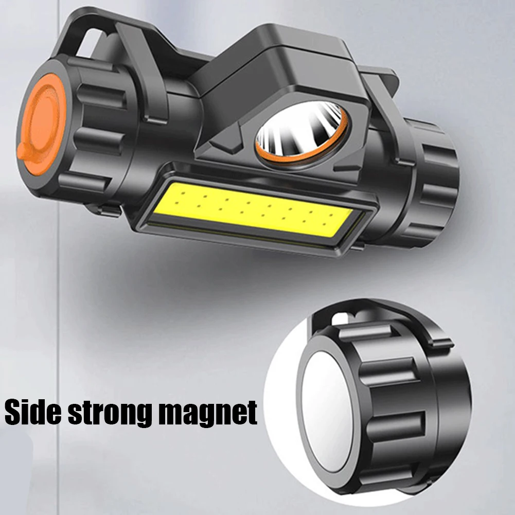 XPE+COB Emergency Head Lamps 150LM 400mAh Strong Light Flashlights Micro-USB Rechargeable IPX4 Waterproof for Outdoor Activities