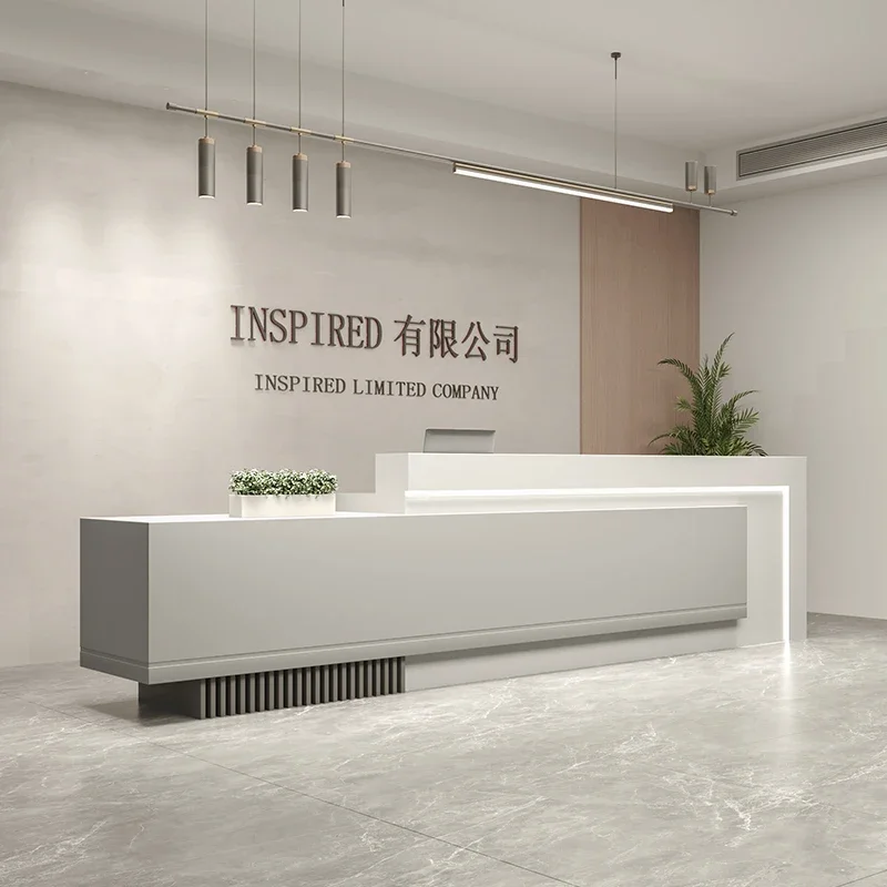 Reception Counter Desk Desk Customer Center Front Beauty Salon Desks Luxury Home Store Checkout Electronic Book Furniture Podium