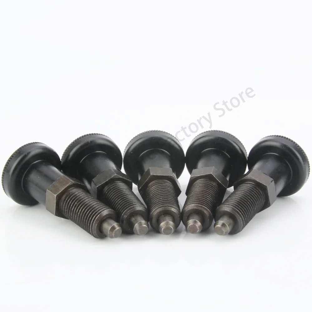 Factory Direct Carbon Steel Reset Fine Thread Pull Knob Index Plunger