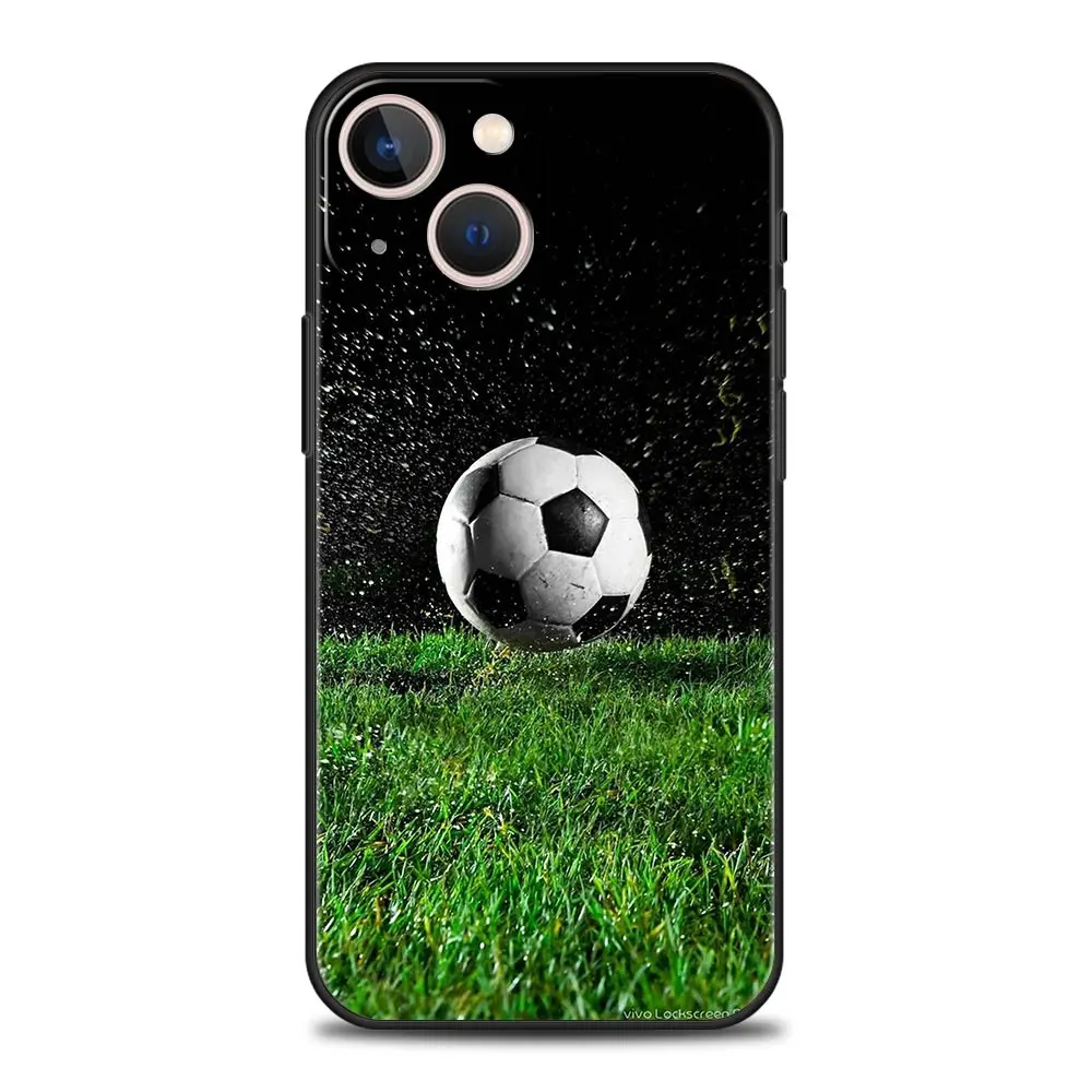 Luxury Black Protection Cover - Football Passion Soccer Ball Design Phone Case