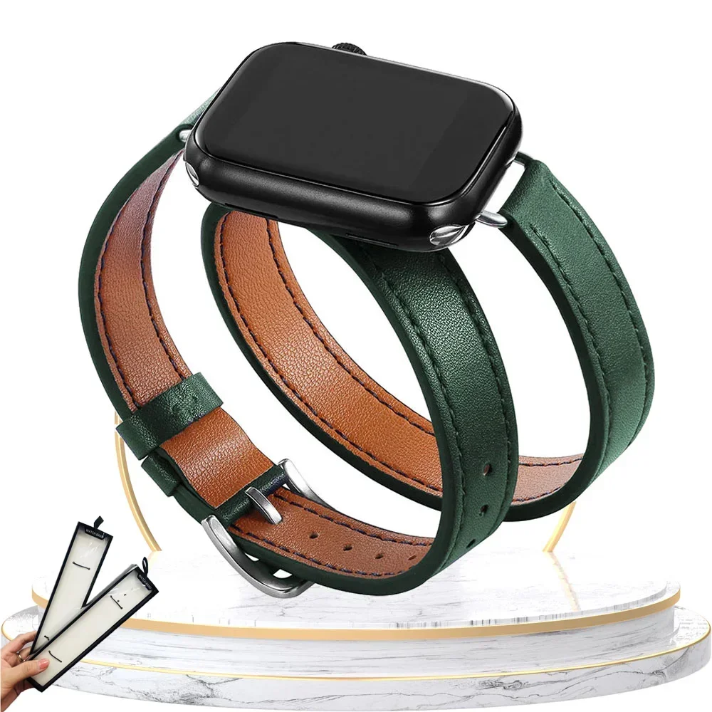 Double Tour Leather Strap Fashion Band