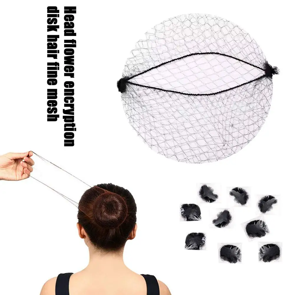 Hair Net Bag 100pcs Black Curly Hair Special High Elasticity Ultra-fine Wig Net Invisible Soft Elastic Thread