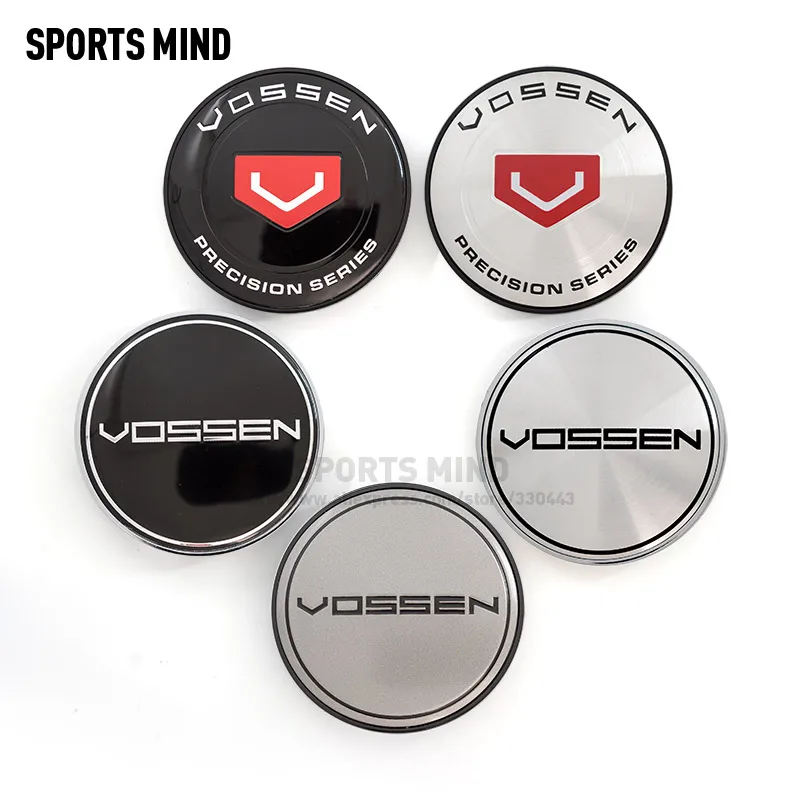 Wheel Center Caps Wheel Center Hub Cap Sticker 4PCS/lot 10 COLORS 68MM VOSSEN Car Wheel Center Hub Caps Car Emblem Badge Wheel Center Cap label car decoration