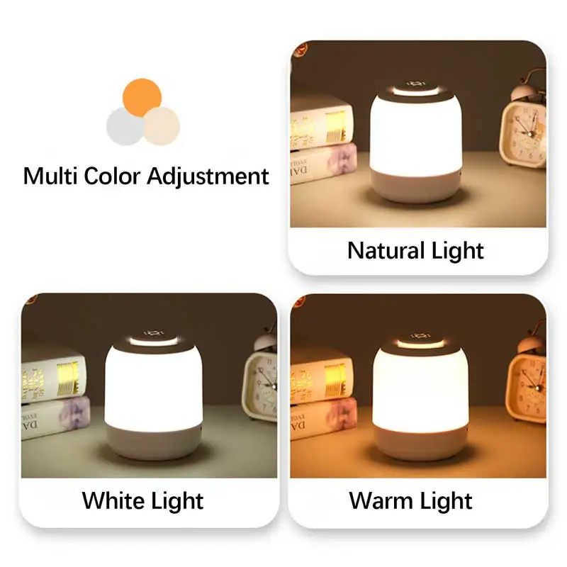 Touch Night Lights,Bedside Table Lamp,Room decorating items,USB Rechargeable LED Light,Wireless LED Light,for Kids Bedroom Study 6