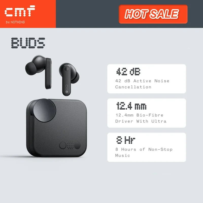 Global Verison CMF by Nothing Buds With 42 dB ANC Active Noise Cancellation With Transparency Mode IP54 Bluetooth 5.3 wireless earbuds wireless bluetooth headphones bluetooth earphones wireless bluetooth earphones wireless earphones wireless headset
