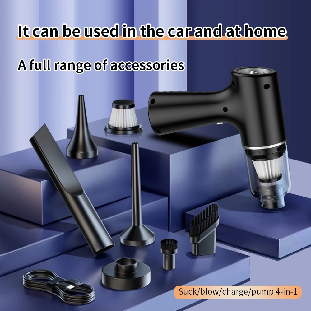Car Vacuum Cleaner Portable Wireless Cleaner Powerful Suction Handheld Cleaning Machine for Home Appliance