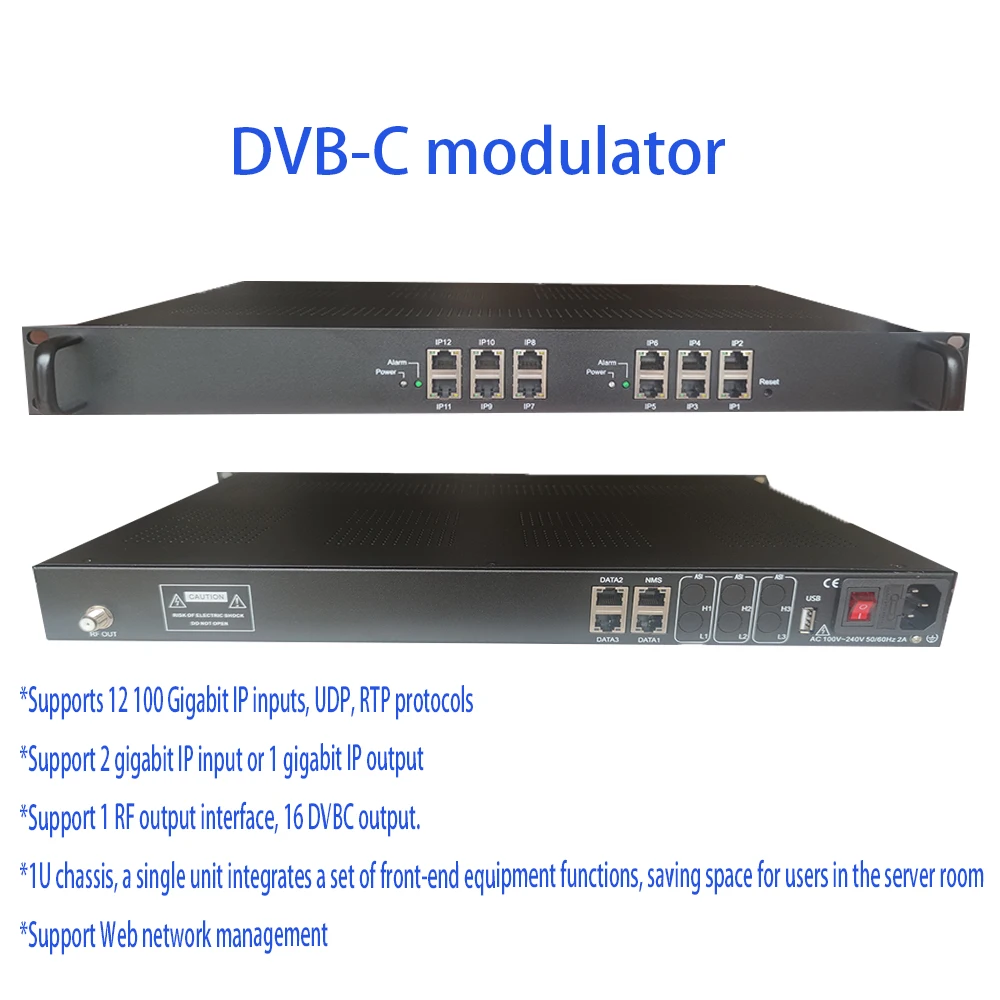 

QAM Modulator IP to DVB-C Hotel and Guesthouse Cable TV Front-End