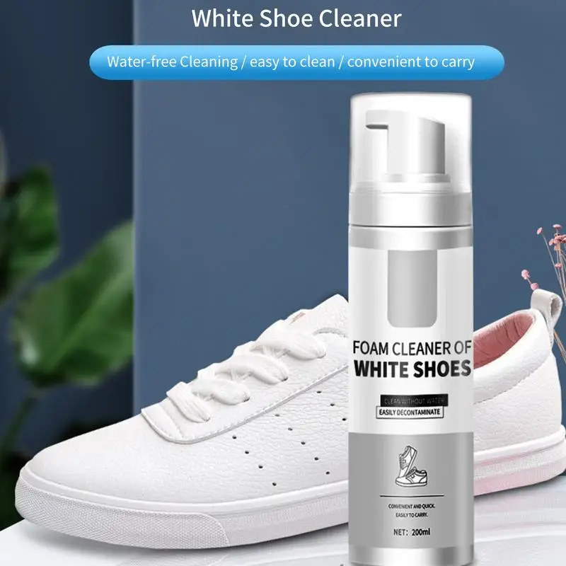 200ml White Shoe Cleaner Portable Clean Shoe Cleaning Foam Suede Sheepskin Matte Shoes Leather Cleaner Sneakers Dry Cleaning 2