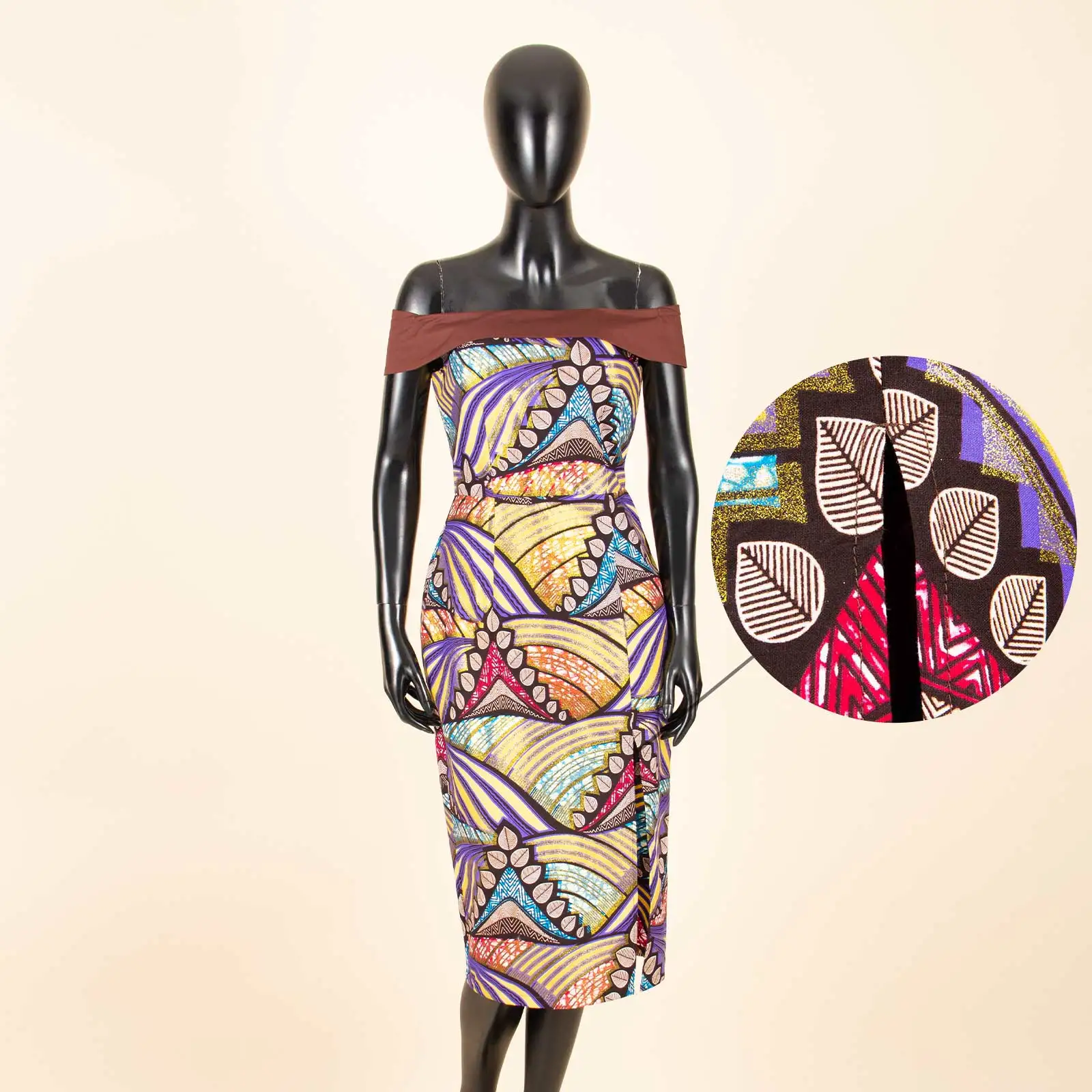 green emerald velvet dress Koko African print fitted dress
