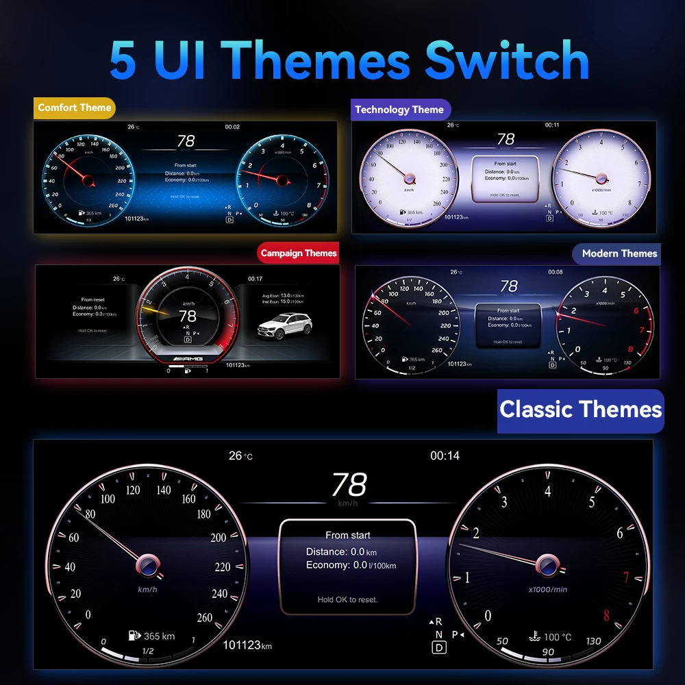 Panel de Instrumentos Digital de 12.3 Pulgadas para Mercedes Benz Clase E W212 Años 2010-2015 NTG 4.0 4.5 5.0 6