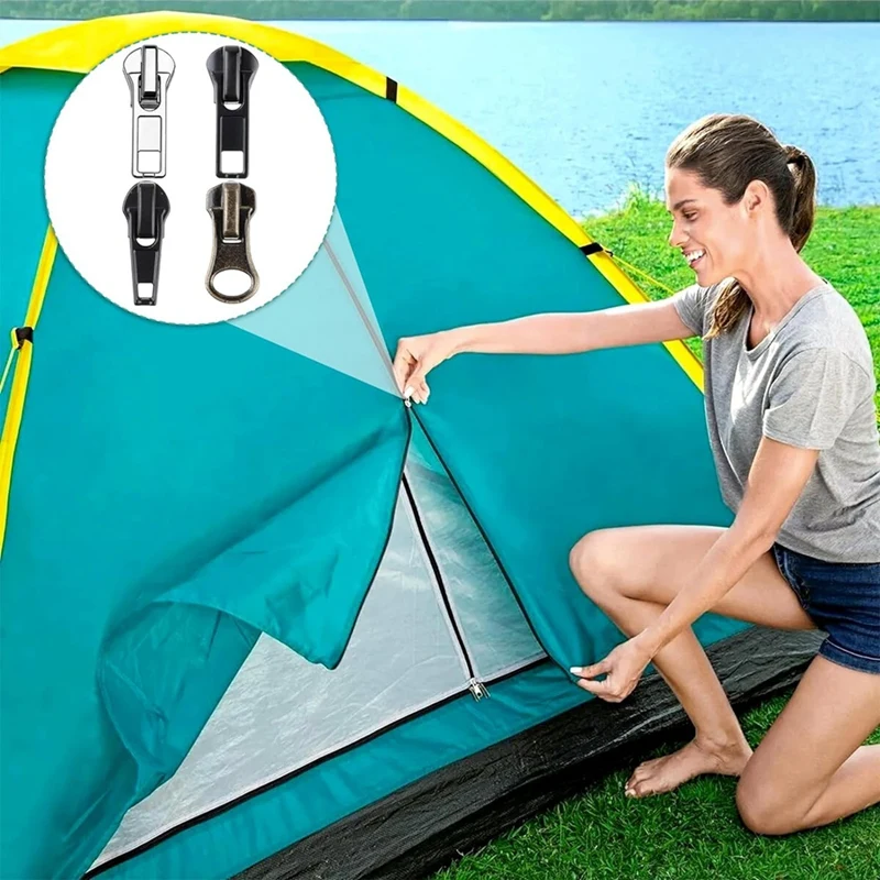 지퍼 수리 키트, 5 지퍼 교체 슬라이더 키트, 지퍼 풀 헤드 하단 정지 및 상단 정지 고정 지퍼