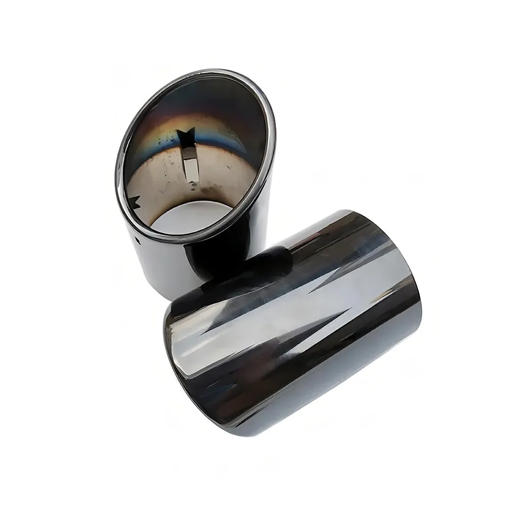 2pcs Car Exhaust Pipe Chrome Stainless Steel Muffler Tip for AUDI Q7 TDI Quattro 2006 2007 2008 2009 2010-2013