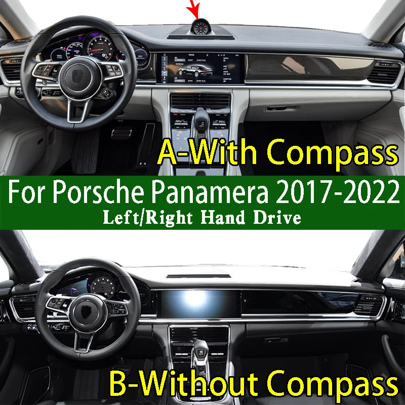 

For Porsche Panamera 971 2017-2022 Dashmat Dashboard Cover Instrument Panel Sunscreen Insulation Pad Anti-Dirt Proof Ornaments