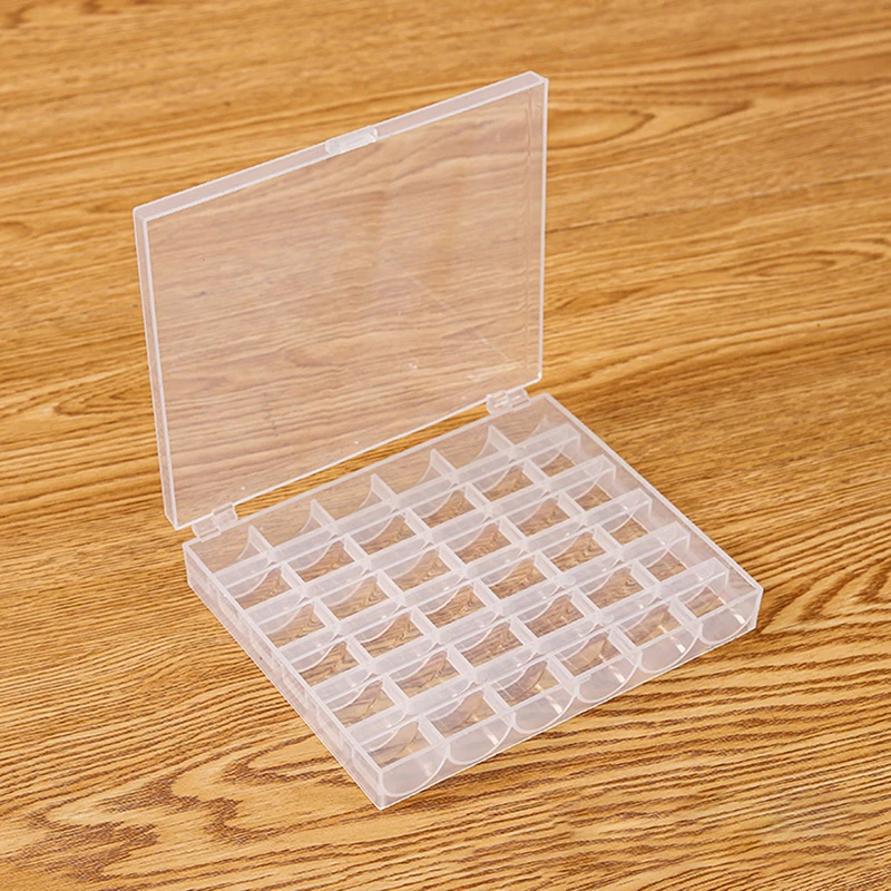 25 pezzi trasparenti bobine per macchine da cucire bobine vuote bobine scatola di immagazzinaggio in plastica per uso domestico accessori per cucire fai da te strumenti  15