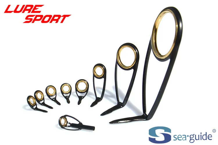 SeaGuide 9-teiliges 10-teiliges Führungsset Gold LS Ring Schwarzer Stahlrahmen BXOHLSG-1 25 BXOLSG-N-1 Rutenbauteil Reparatur DIY Zubehör – Detail 1