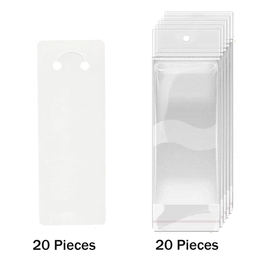 20 Sets Schlüsselanhänger-Display-Karten mit selbstdichtenenden Beuteln für Schlüsselanhänger, Halskette, Schmuckhalter, kleine Unternehmen, Verkauf von Verpackungsversorgungen – Detail 1