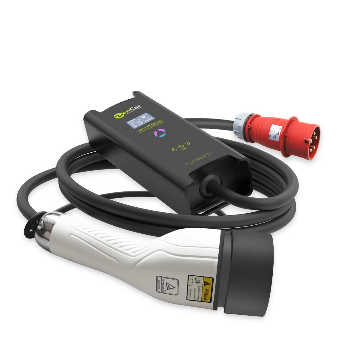 Tuv Zencar Ev Livello Di Ricarica 2 Evse 32A 7.4Kw Tipo 2 Stazione Di Ricarica Wallbox Ev Con Caricatore Portatile Rosso Cee Ev