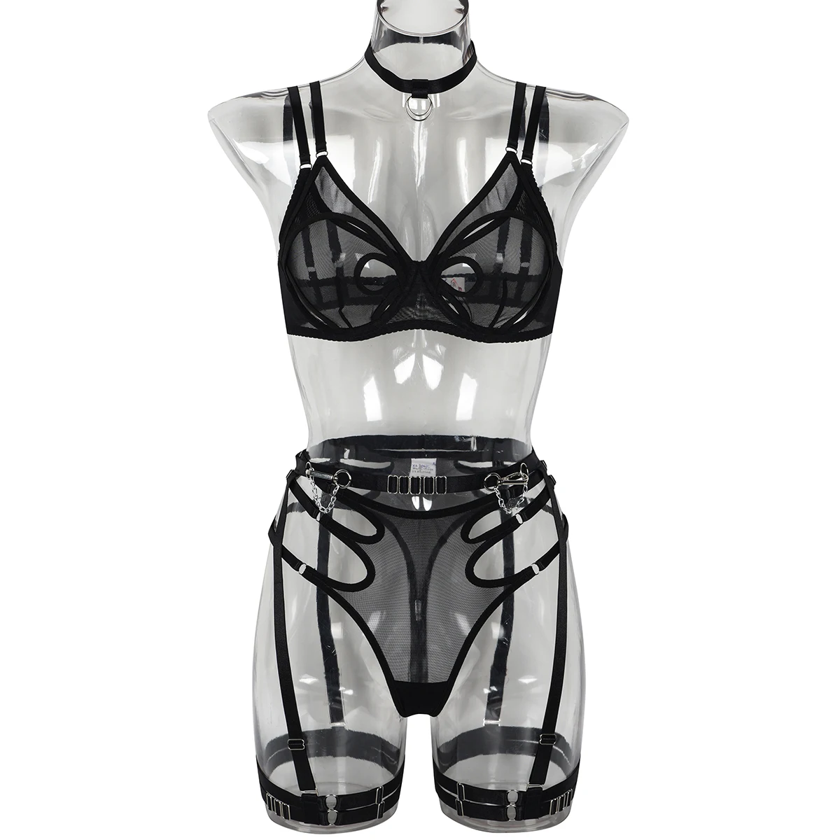 MUZISKAT Hottie New Lingerie Complex Craft Sexy Hollow See-Through Mesh Erotic Five-Piece Set Onlyfans