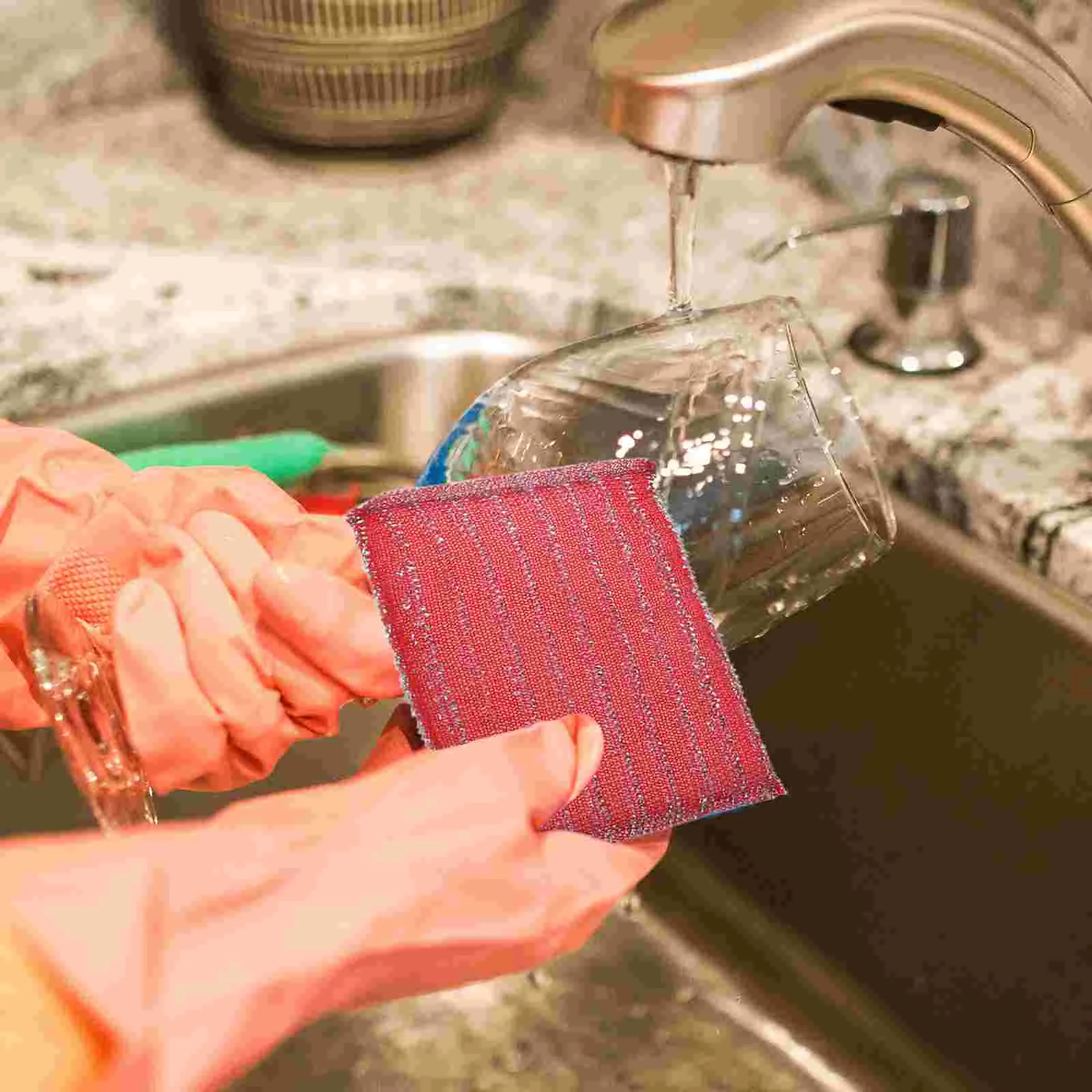 

20pcs Thickened Dishwashing Cloth Household Scrub Sponges Multi-function Cleaning Sponges