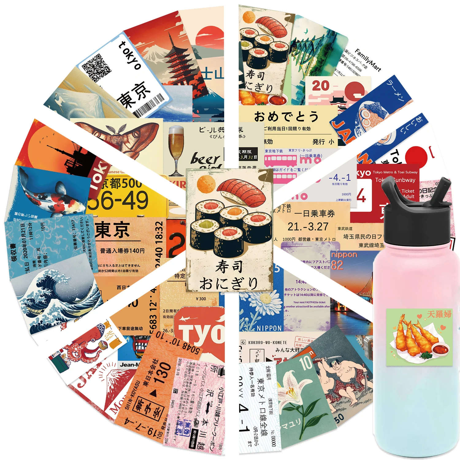 50PCS Japan Reise Kultur Aufkleber Sammlung Graffiti Aufkleber Pack DIY Sammelalbum Telefon Laptop Gitarre Schreibwaren Klassisches Spielzeug – Detail 17
