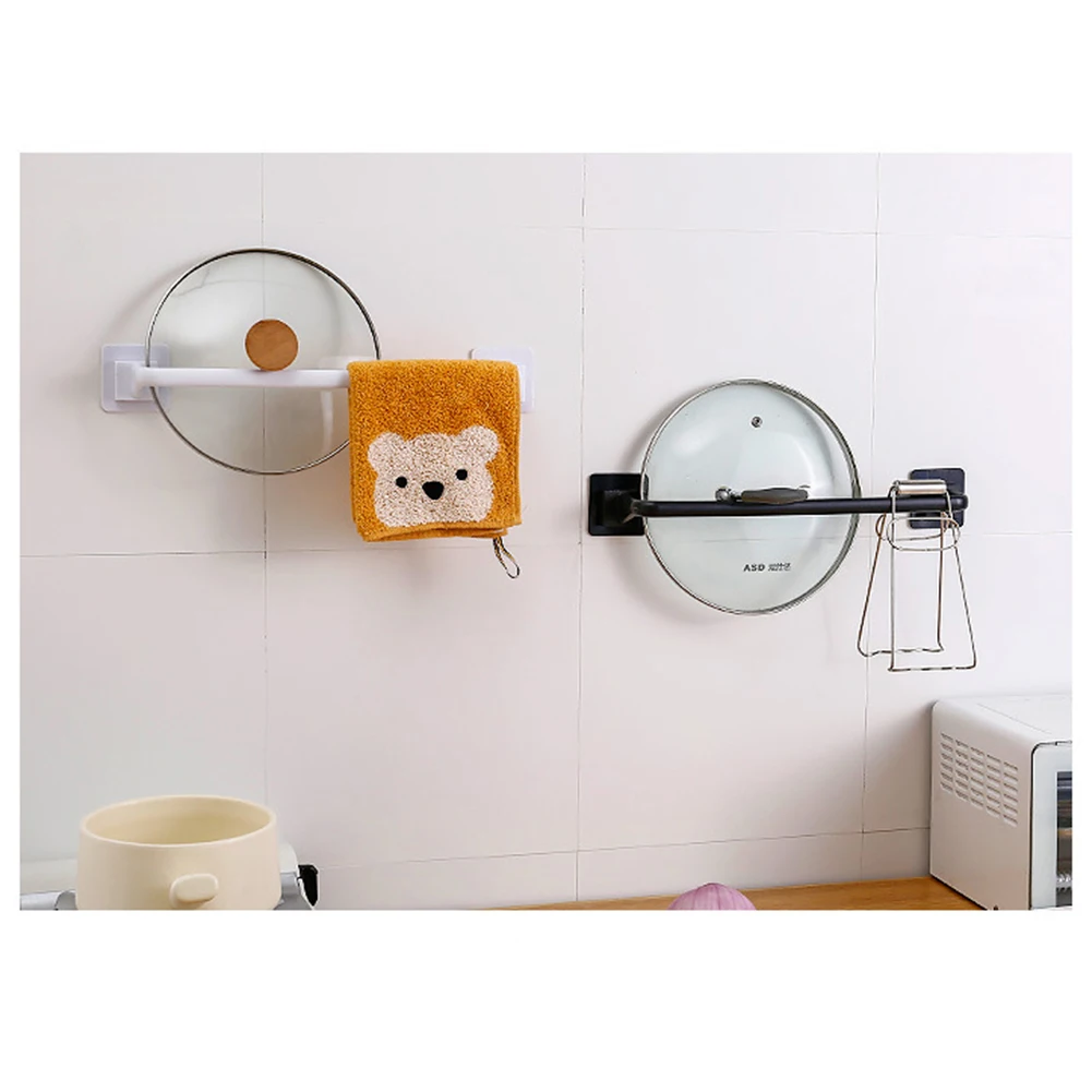 Self-Adhesive Towel Rod On Wall Bath Towel Holder Rail Rack Bathroom Hanger Bathroom Adhesive Rack Accessories towel rack towel holder
