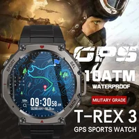 T-Rex 3 Ultra GPS Smart Watch 10 ATM Waterproof Built-in Dual-band GNSS Compass Military Swimming Outdoor Sport Call Watches Men