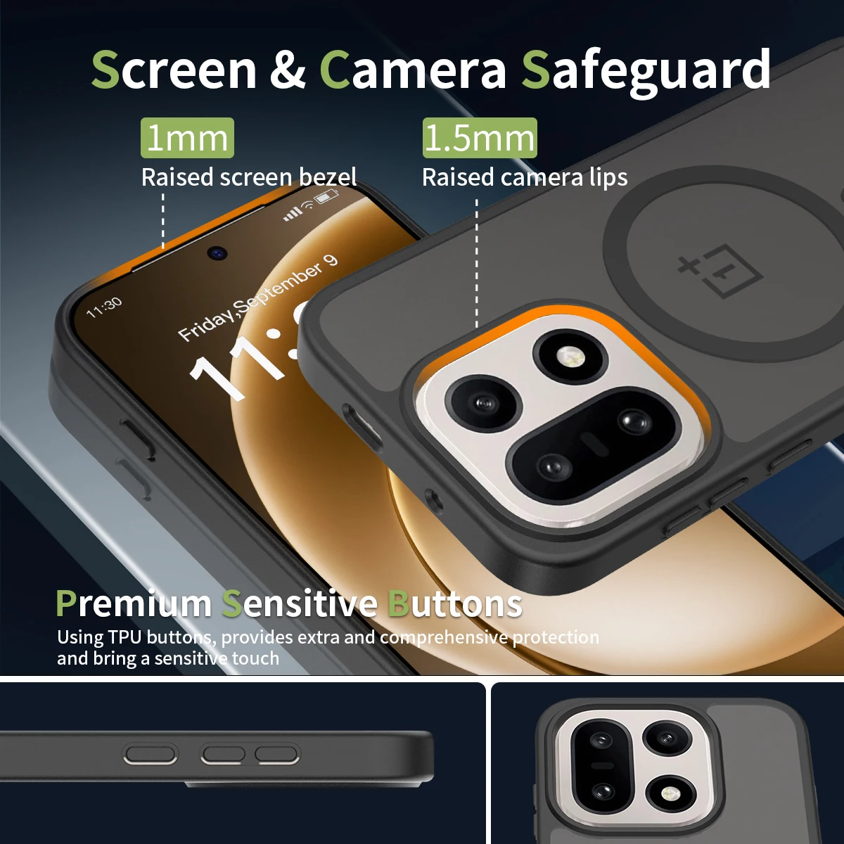 Skin Feel Shield Magnetic Case with MagSafe Wireless Charging – Soft TPU Frame and Hard Plastic Phone Cover