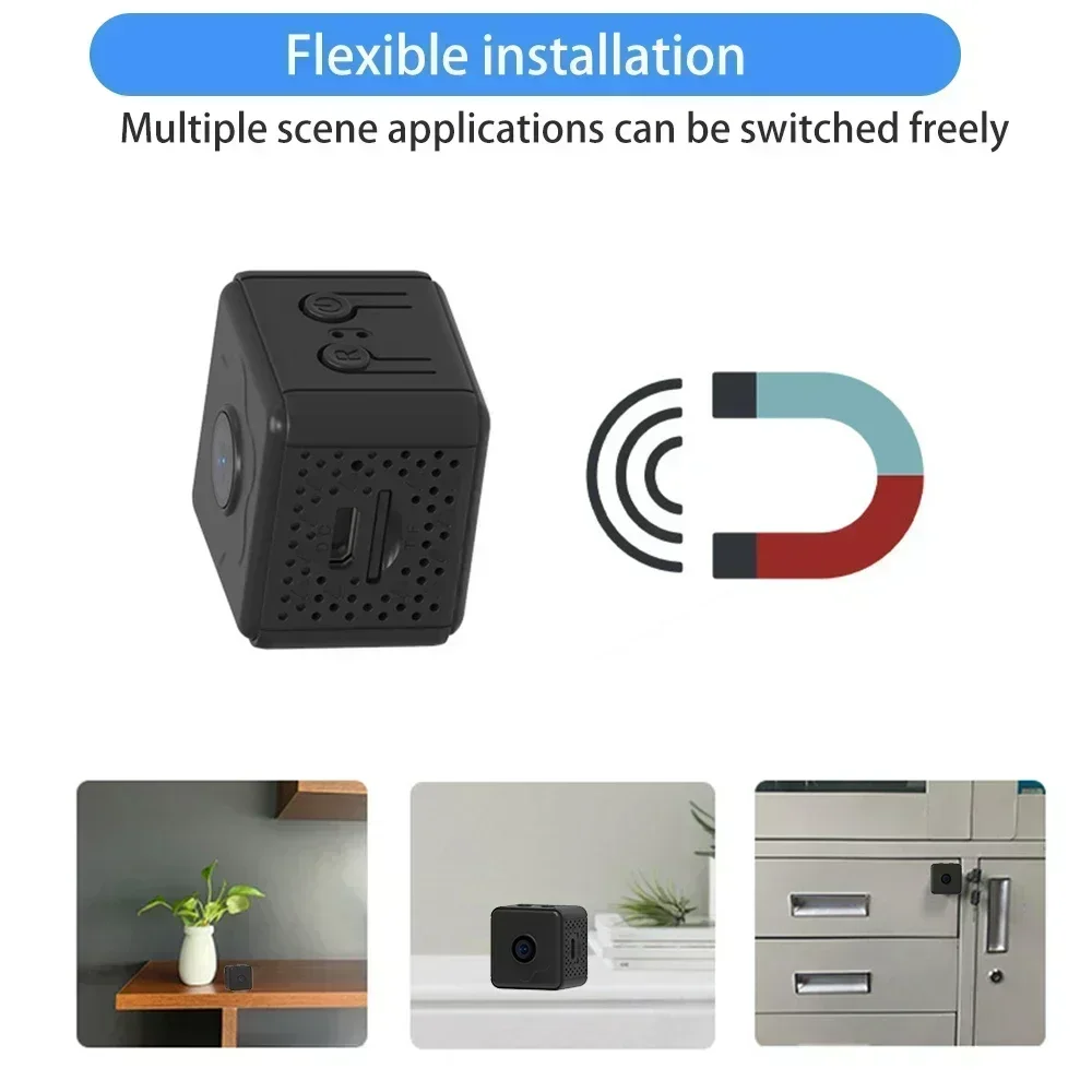 Mini Camera Wireless WiFi Remote Monitor Camera Tiny Home IP Camera No Need To Plug in Super-long Battery Life 6