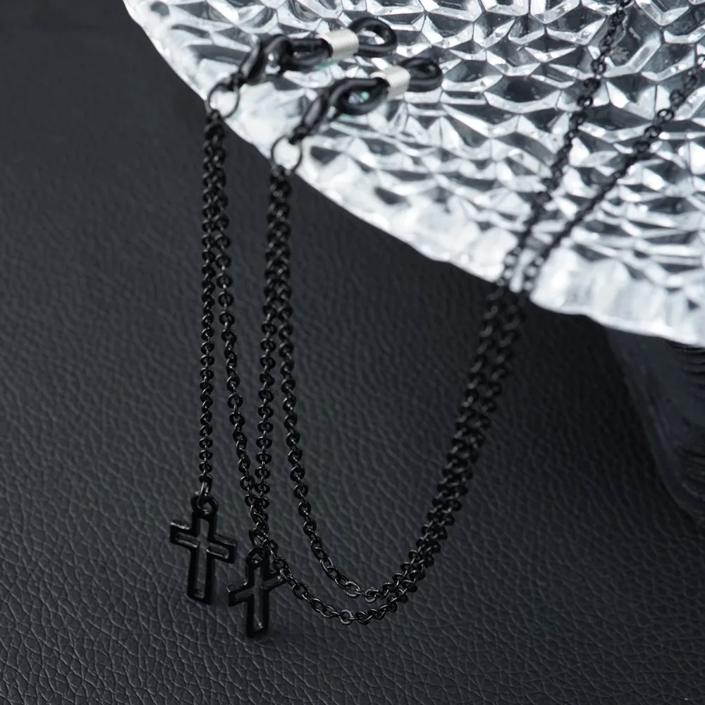 Fashion Metal Cross Pendant Glasses Chain Spectacles Pendant Neckline Glasses Chain Cross Sunglasses Chain Men