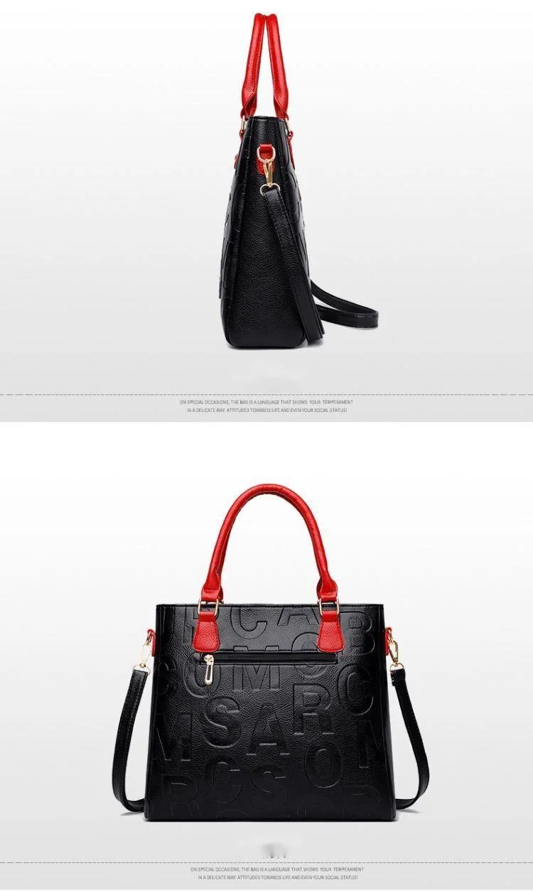 Women's Crossbody Tote Bag With Soft Embossed Leather Texture_voghion.com