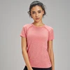 Ten Color Quick Dry Sports Short Sleeve T-Shirt Women's Sweatshirt Breathable Fitness Clothing Solid Color Yoga Short Sleeve Top 1