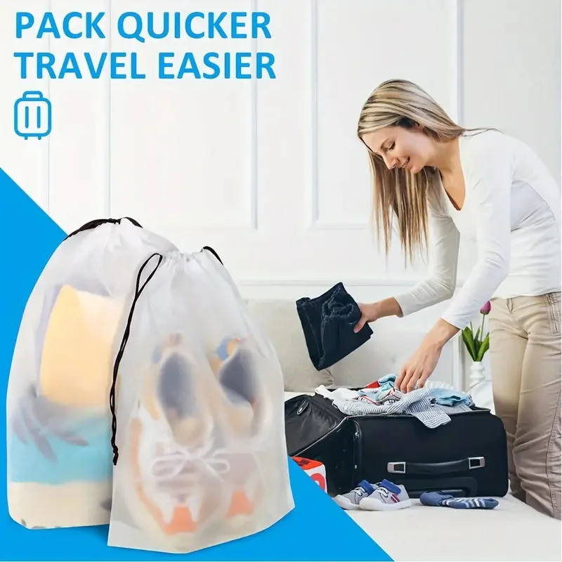 Shoe Storage Bag 10 Travel Shoe Storage Bags Portable Waterproof Packing Bags Transparent Organizer Bags