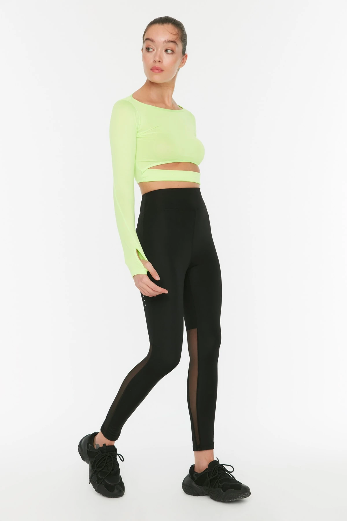 Sports Leggings Plain Black