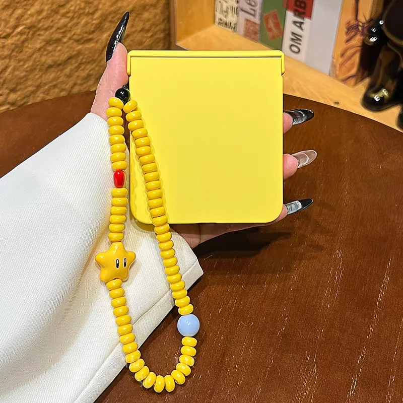 Star Yellow Chain Rope Hinge Protective Phone Case Cover