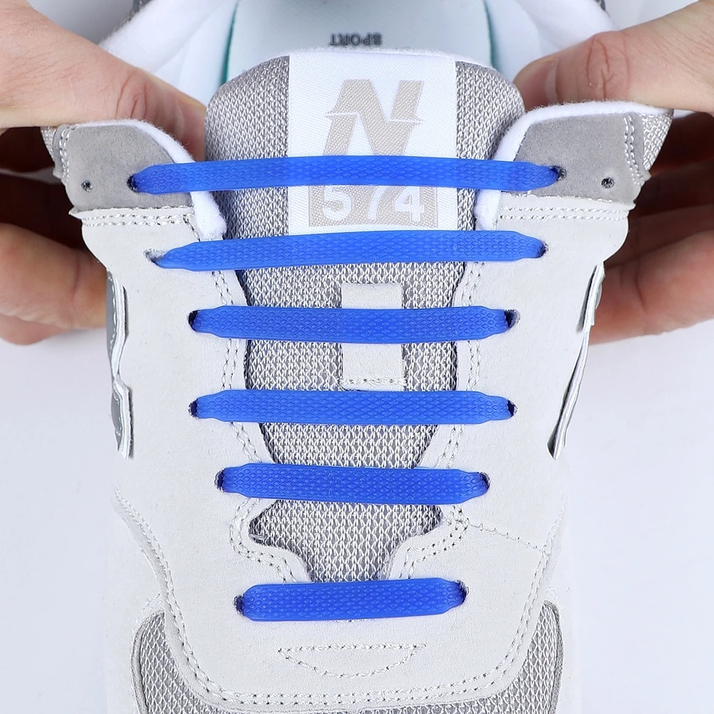 Shoe Laces Shoelaces Without Ties Elastic Shoelaces Elastic Shoe Laces 12Pcs/Lot Child No Tie Shoelace Elastic Silicone Quick Put On And Take off for Unisex